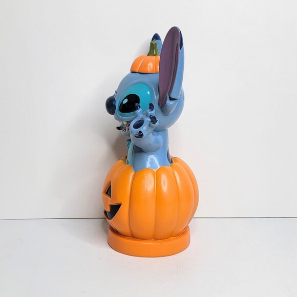 Stitch Pumpkin Jack-o-Lantern Halloween Figurine Disney Statue Holiday Decor NWT - Picture 3 of 8